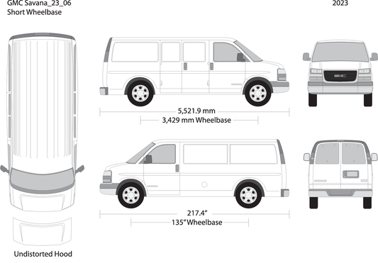 2023 Gmc Savana V06 Vehicle Wrap Template