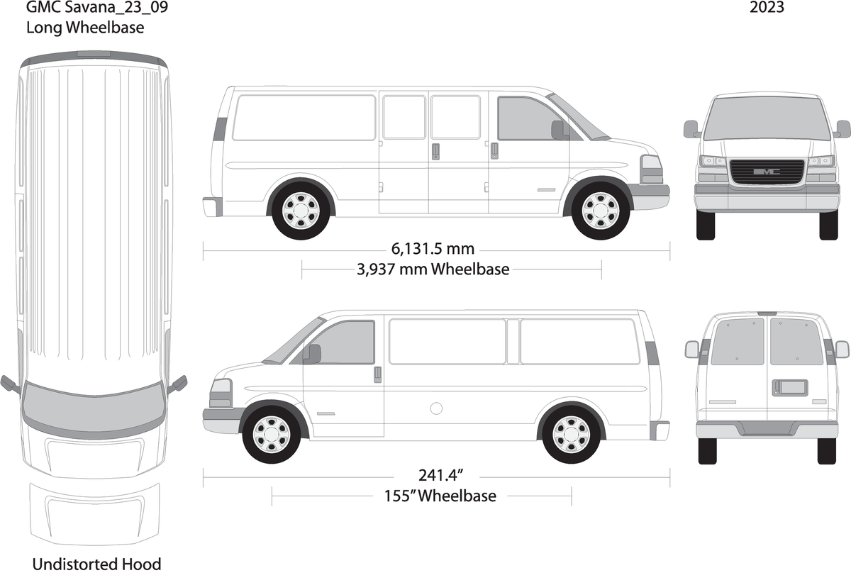 2023 Gmc Savana V09 Vehicle Wrap Template