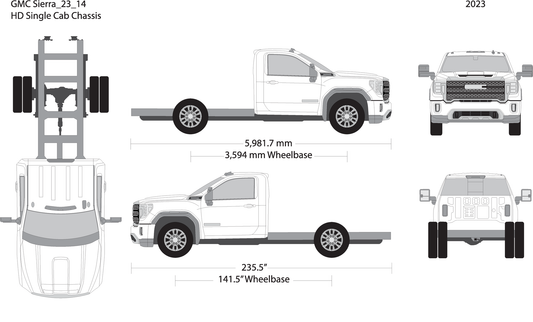 2023 Gmc Sierra 2500 3500 Hd V14 Vehicle Wrap Template