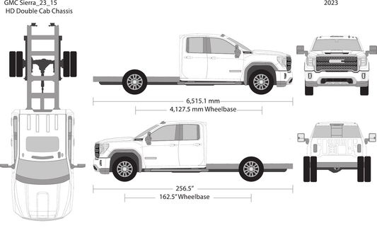 2023 GMC Sierra 2500-3500 HD vector wrap template V15, Design-Ready PDF - GravBase