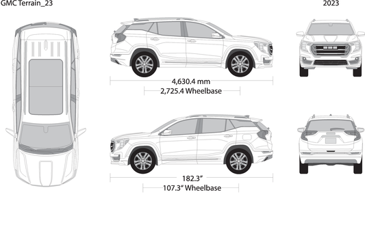 2023 Gmc Terrain V23 Vehicle Wrap Template