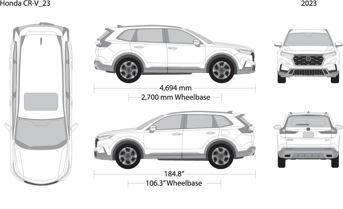 2023 Honda Cr V V23 Vehicle Wrap Template