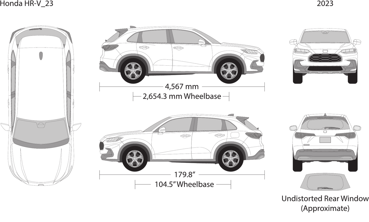 2023 Honda HR-V vector wrap template, Design-Ready PDF - GravBase