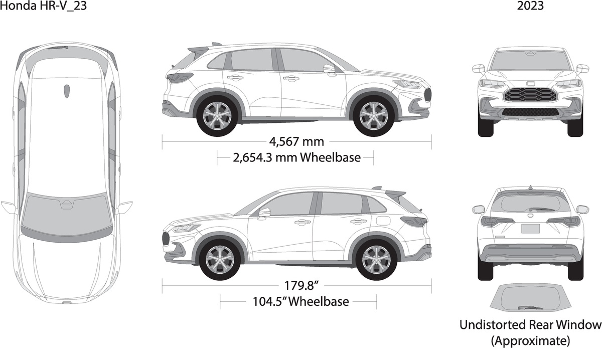 2023 Honda Hr V V23 Vehicle Wrap Template