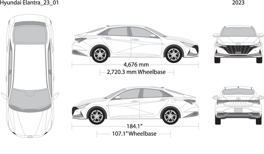 2023 Hyundai Elantra V01 Vehicle Wrap Template