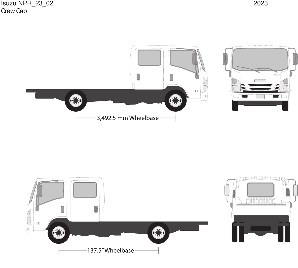 2023 Isuzu NPR vector wrap template V02, Design-Ready PDF - GravBase