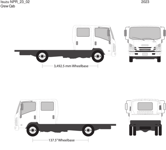 2023 Isuzu NPR vector wrap template V02, Design-Ready PDF - GravBase
