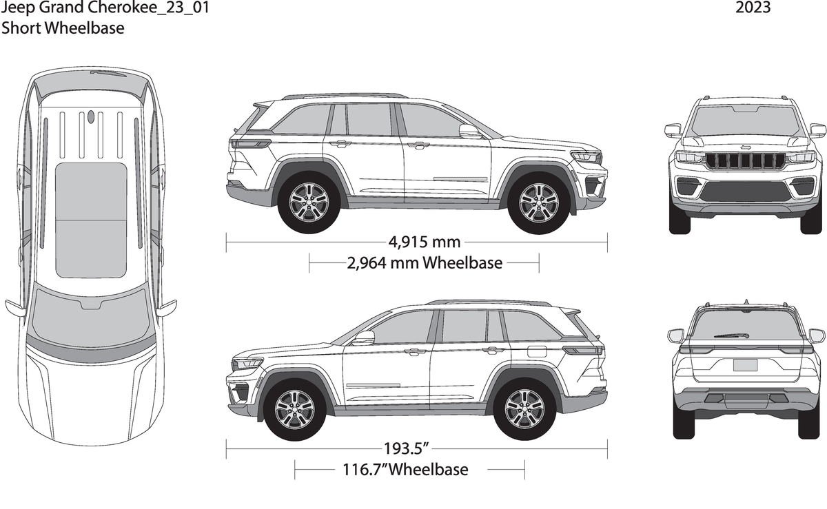 2023 Jeep Grand Cherokee V01 Vehicle Wrap Template