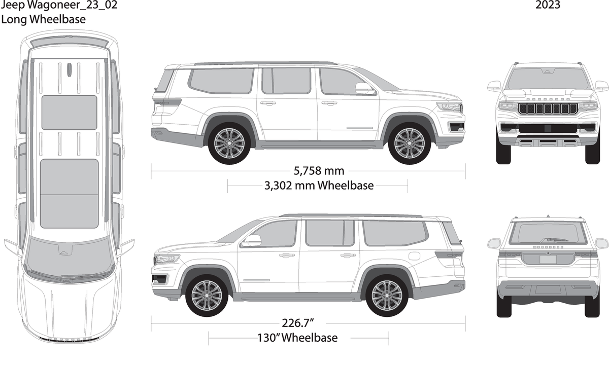 2023 Jeep Wagoneer V02 Vehicle Wrap Template