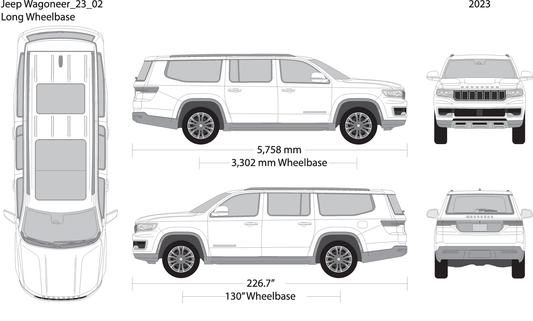 2023 Jeep Wagoneer V02 Vehicle Wrap Template