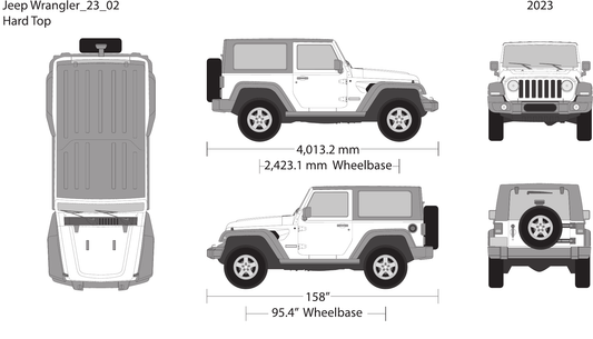 2023 Jeep Wrangler vector wrap template V02, Design-Ready PDF - GravBase
