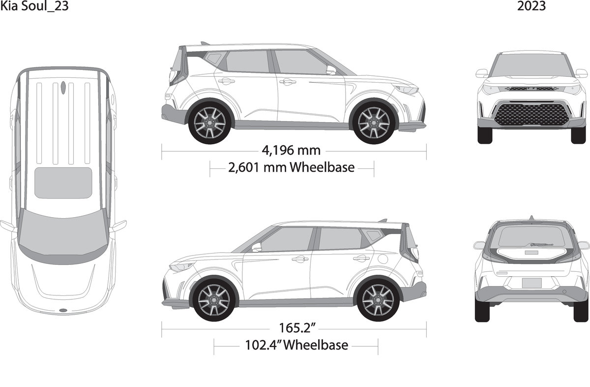 2023 Kia Soul V23 Vehicle Wrap Template