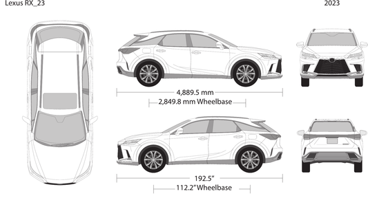 2023 Lexus RX vector wrap template, Design-Ready PDF - GravBase