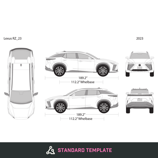 2023 Lexus RZ vector wrap template, Design-Ready PDF - GravBase