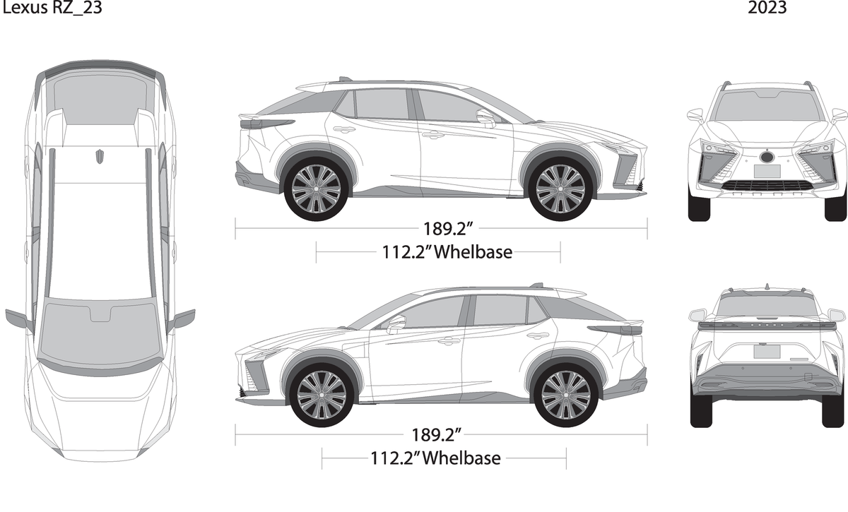 2023 Lexus Rz V23 Vehicle Wrap Template