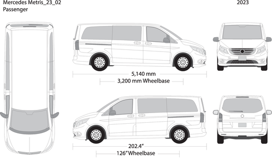 2023 Mercedes Metris V02 Vehicle Wrap Template