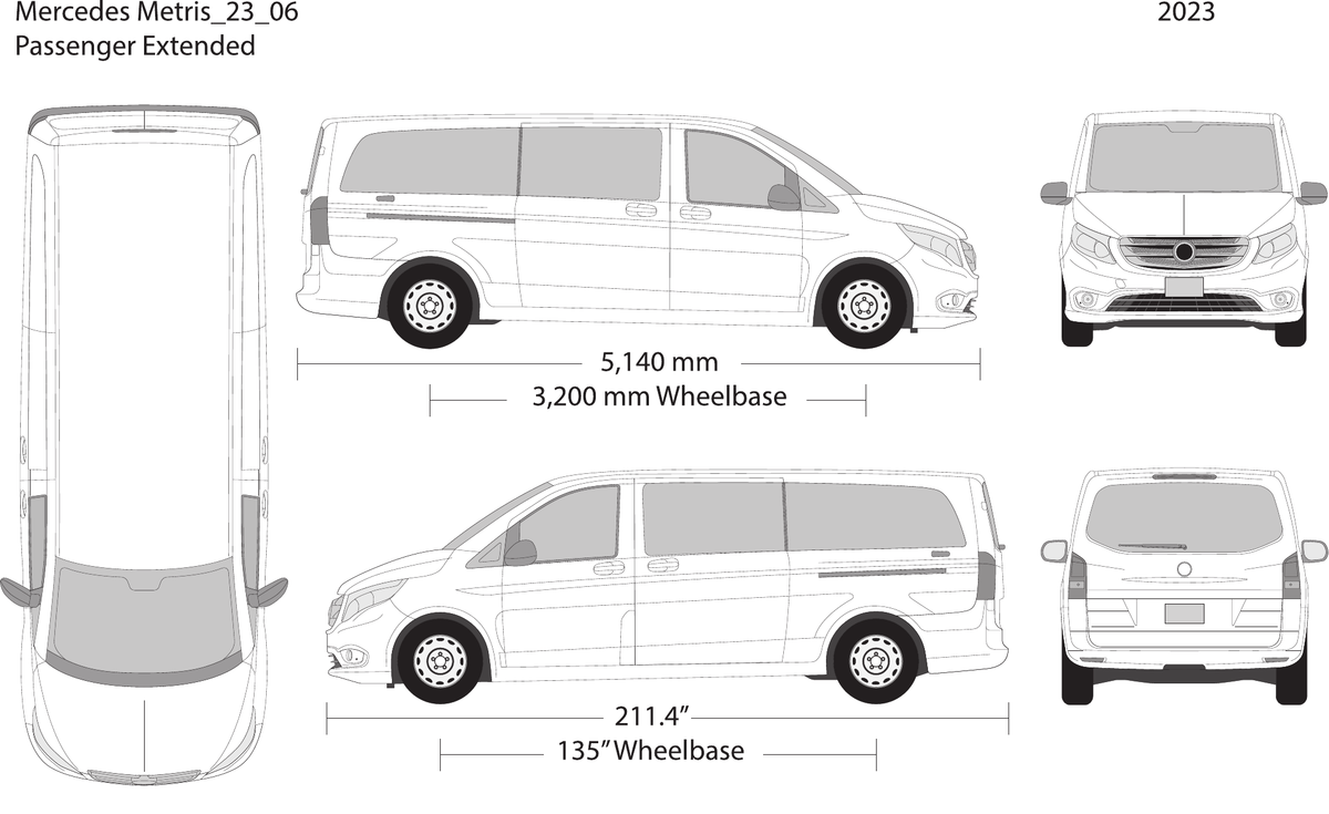 2023 Mercedes Metris vector wrap template V06, Design-Ready PDF - GravBase