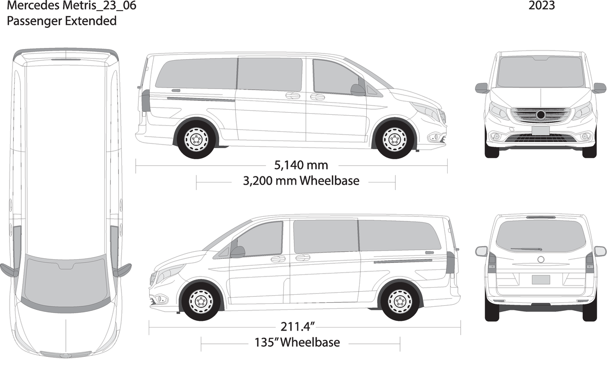2023 Mercedes Metris V06 Vehicle Wrap Template