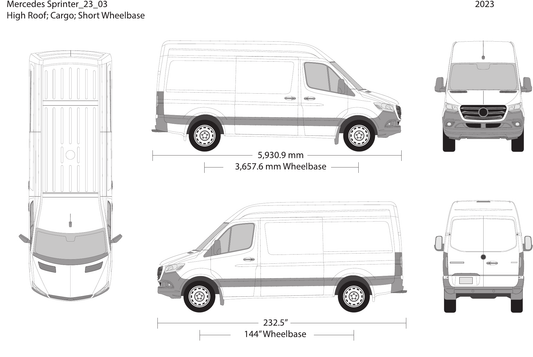 2023 Mercedes Sprinter Vector Wrap Template - GravBase
