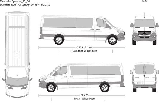 2023 Mercedes Sprinter Vector Wrap Template - GravBase