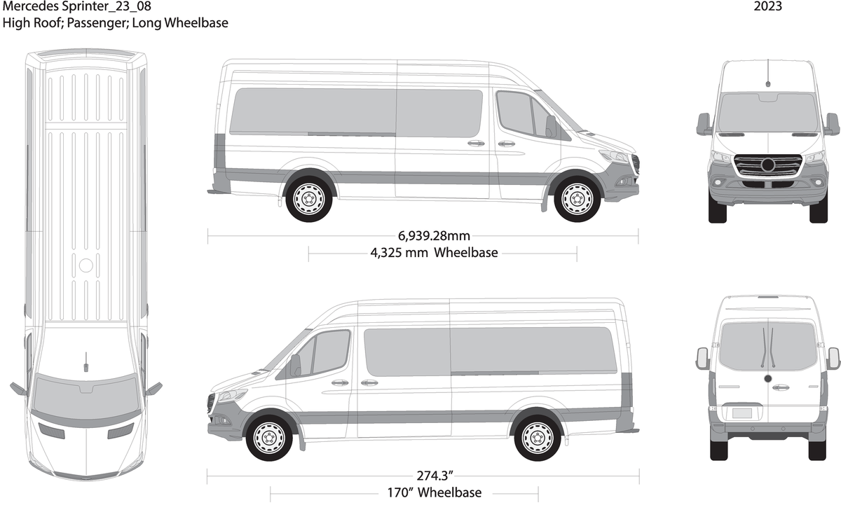 2023 Mercedes Sprinter V08 Vehicle Wrap Template
