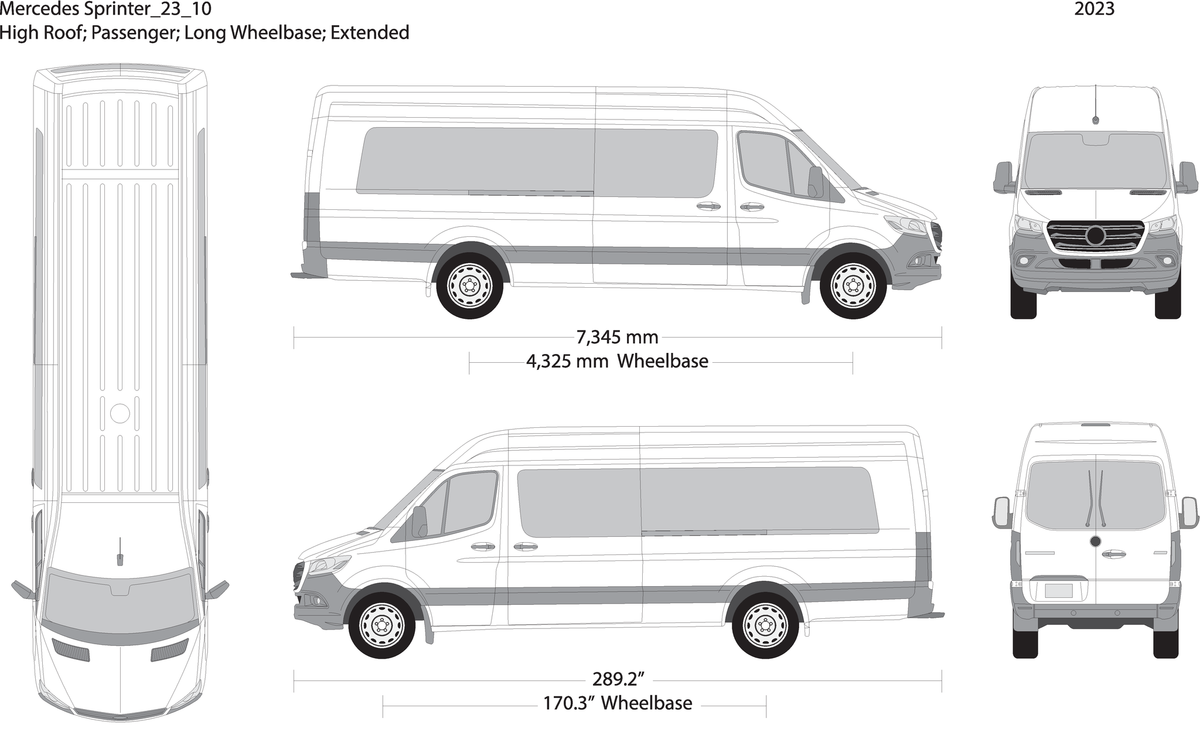 2023 Mercedes Sprinter V10 Vehicle Wrap Template