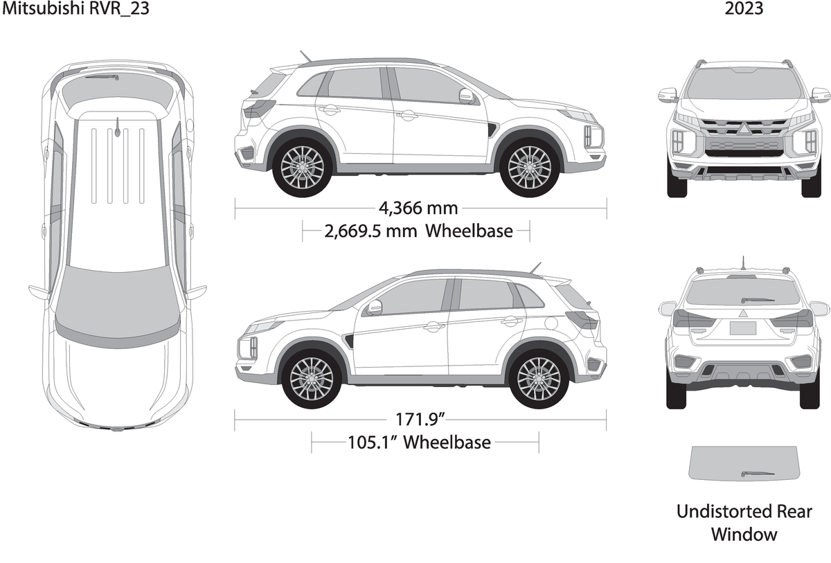 2023 Mitsubishi Rvr V23 Vehicle Wrap Template