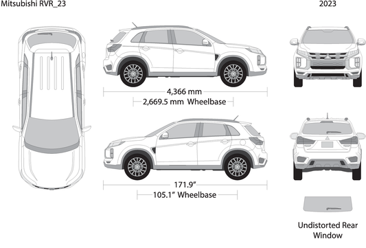 2023 Mitsubishi Rvr V23 Vehicle Wrap Template