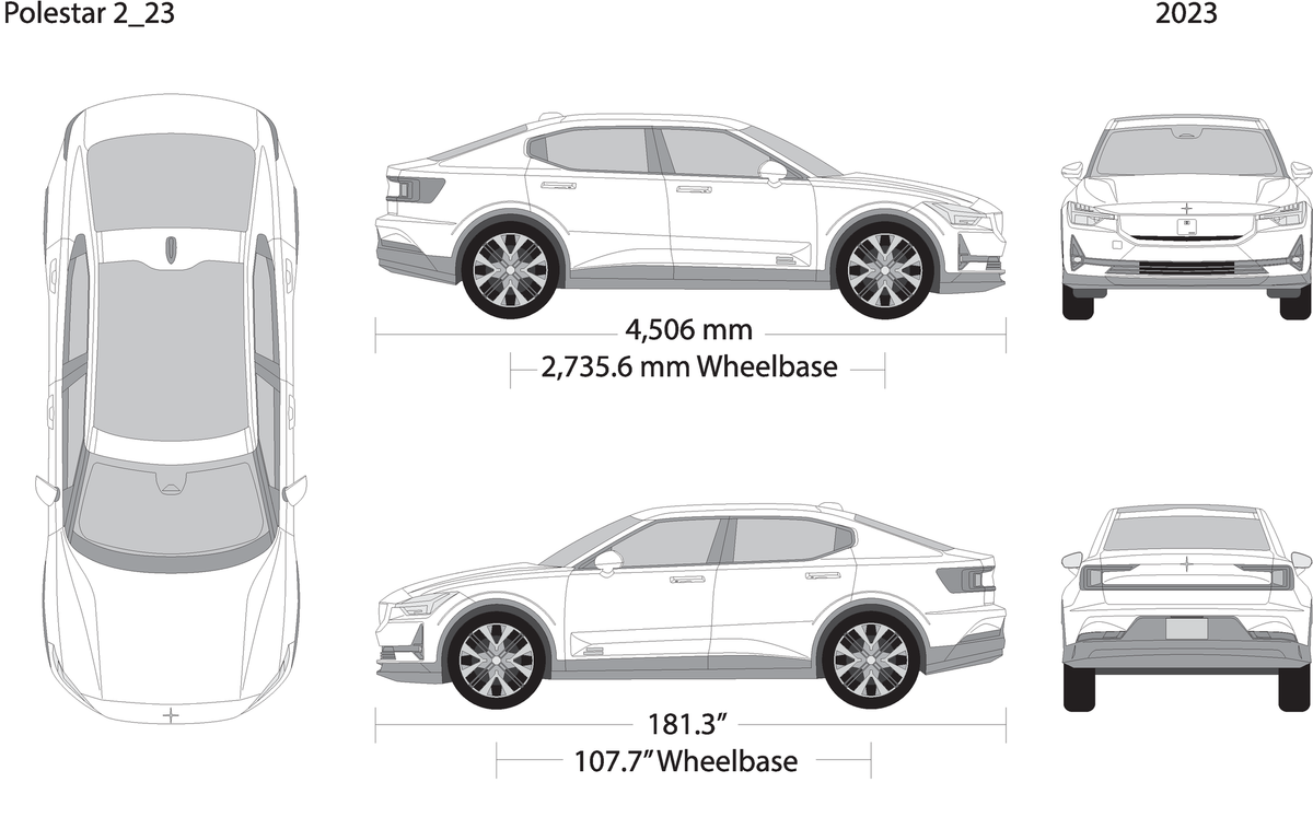 2023 Polestar Polestar 2 V23 Vehicle Wrap Template
