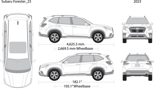 2023 Subaru Forester V23 Vehicle Wrap Template