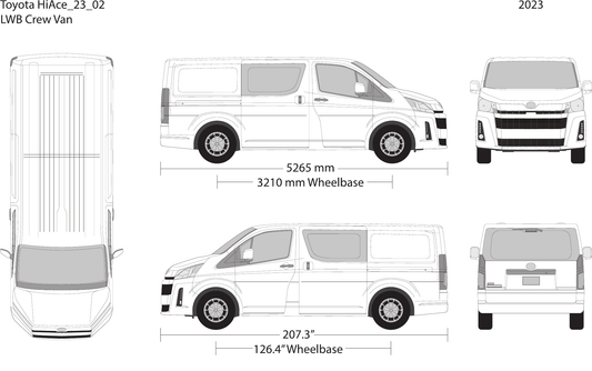 2023 Toyota Hiace vector wrap template V02, Design-Ready PDF - GravBase