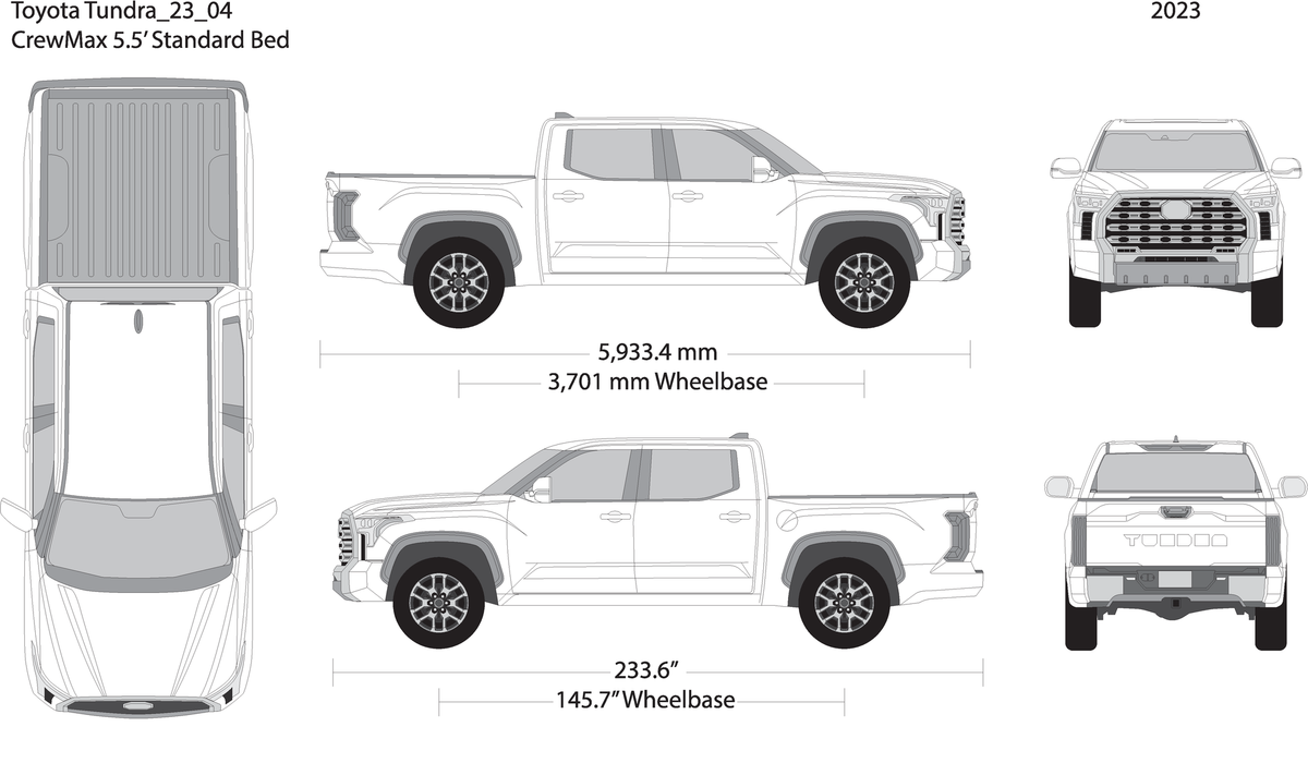 2023 Toyota Tundra V04 Vehicle Wrap Template