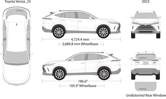 2023 Toyota Venza Vector Wrap Template - GravBase