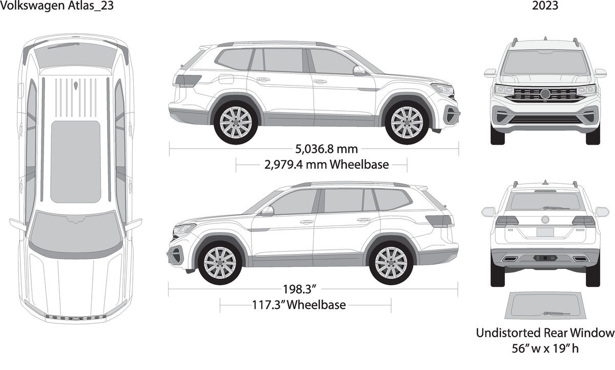 2023 Volkswagen Atlas V23 Vehicle Wrap Template