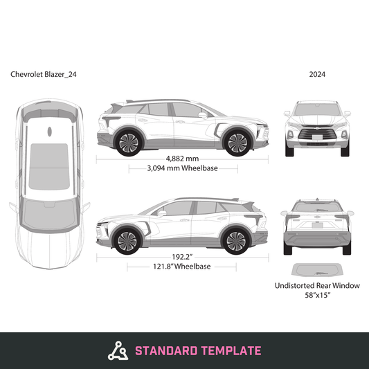 2024 Chevy Blazer EV vector wrap template, Design-Ready PDF - GravBase