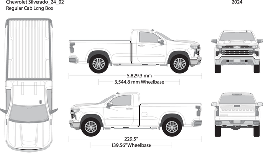 2024 Chevy Silverado 1500 V02 Vehicle Wrap Template