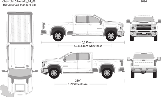 2024 Chevy Silverado 2500-3500 HD vector wrap template V09, Design-Ready PDF - GravBase