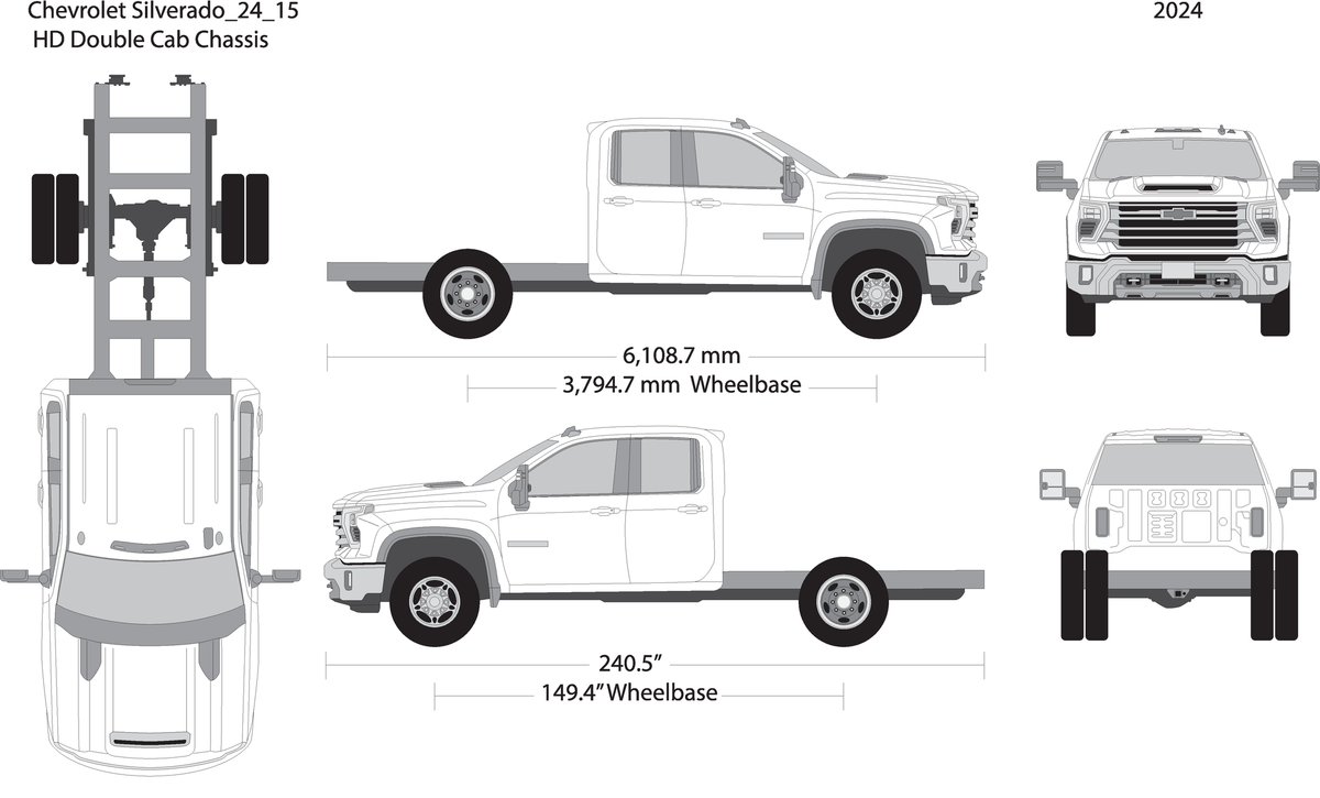 2024 Chevy Silverado 2500 3500 Hd V15 Vehicle Wrap Template