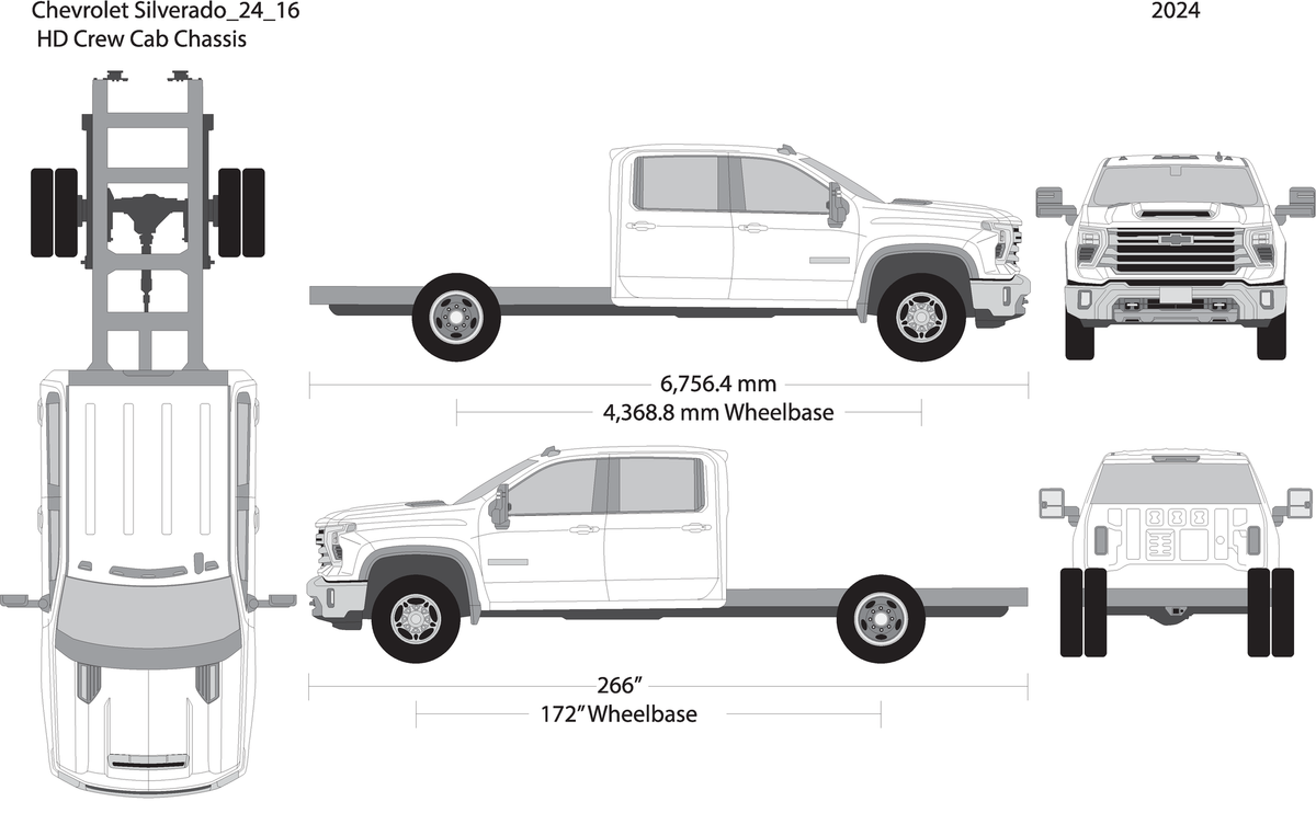2024 Chevy Silverado 2500 3500 Hd V16 Vehicle Wrap Template