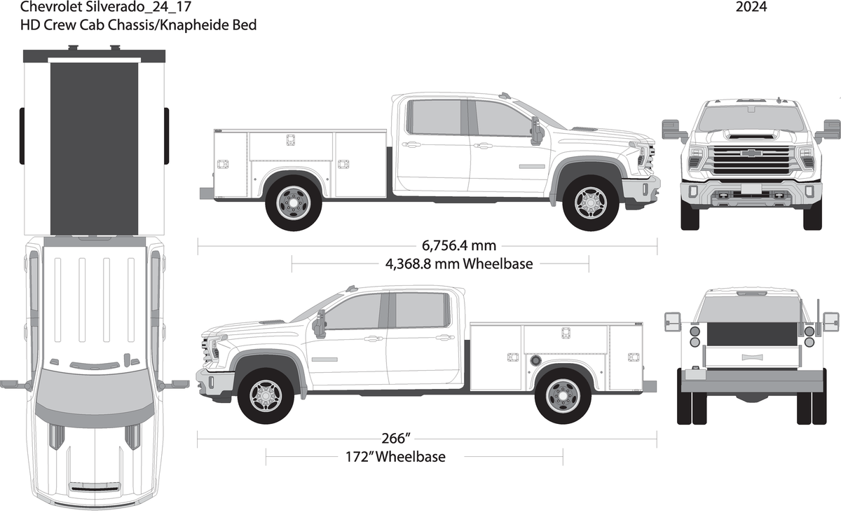 2024 Chevy Silverado 2500 3500 Hd V17 Vehicle Wrap Template