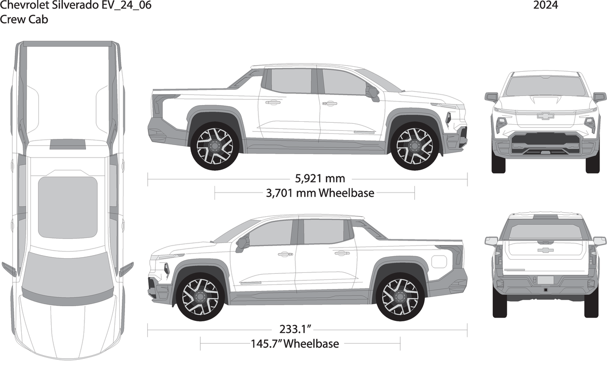 2024 Chevy Silverado Ev V06 Vehicle Wrap Template