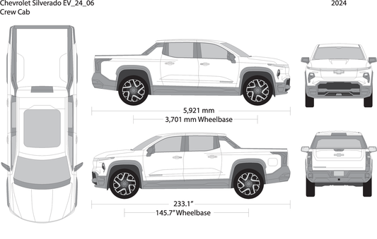 2024 Chevy Silverado Ev V06 Vehicle Wrap Template