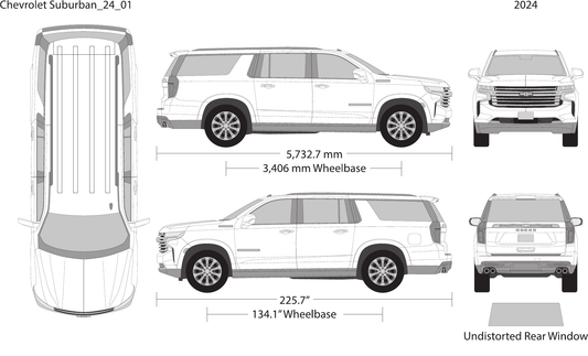 2024 Chevy Suburban vector wrap template, Design-Ready PDF - GravBase