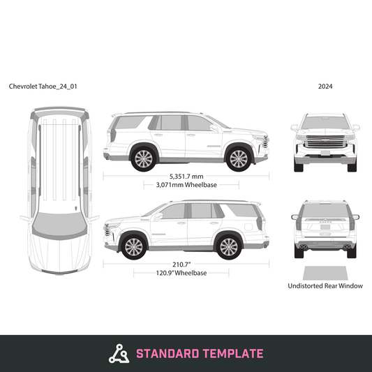 2024 Chevy Tahoe vector wrap template, Design-Ready PDF - GravBase