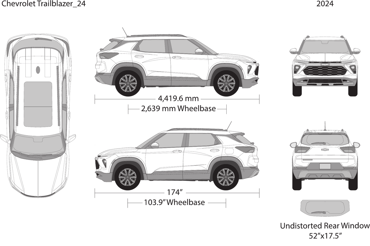 2024 Chevy Trailblazer vector wrap template, Design-Ready PDF - GravBase