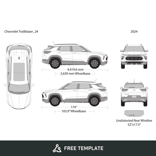 2024 Chevy Trailblazer free vector vehicle wrap template - GravBase
