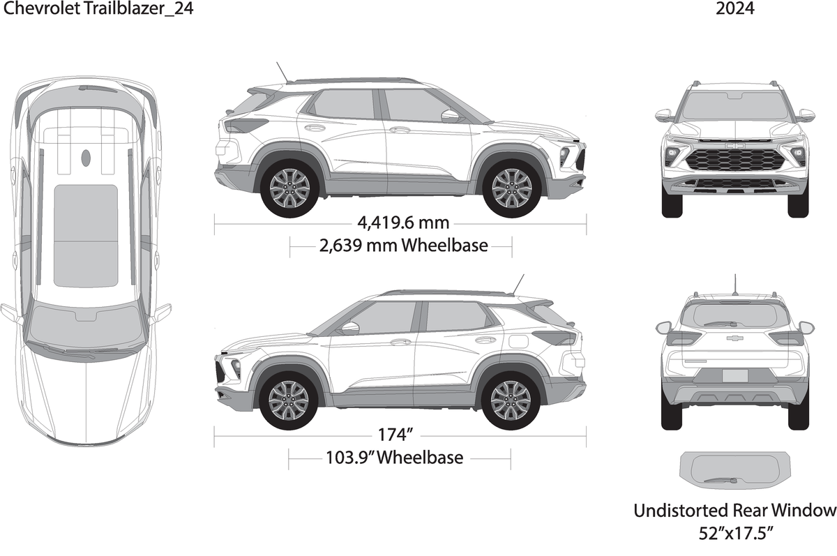 2024 Chevy Trailblazer V24 Vehicle Wrap Template