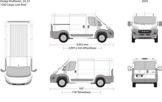 2024 Dodge Promaster vector wrap template V01, Design-Ready PDF - GravBase