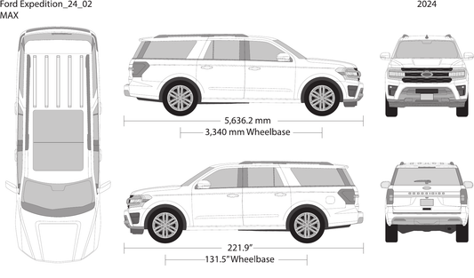 2024 Ford Expedition vector wrap template V02, Design-Ready PDF - GravBase