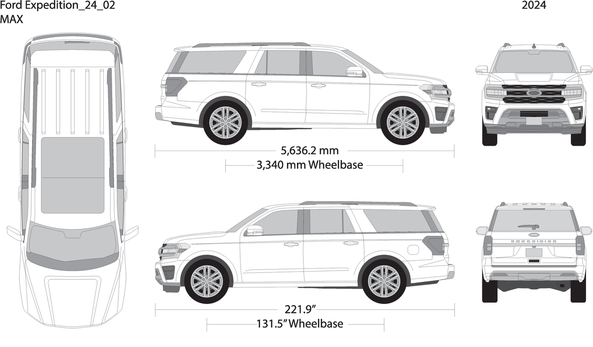 2024 Ford Expedition V02 Vehicle Wrap Template